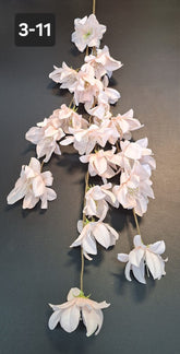 Ramură artificială cu flori roz pal - 112cm